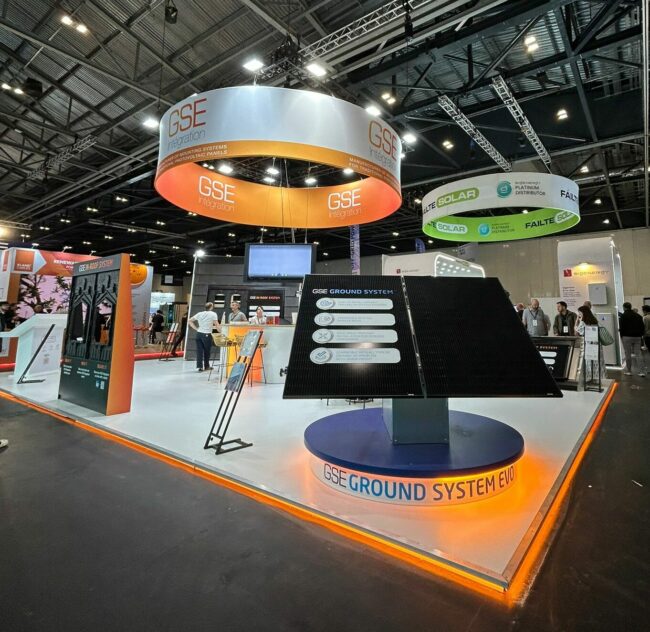 A picture of GSE Integration booth for Solar & Storage exhibition London 2026